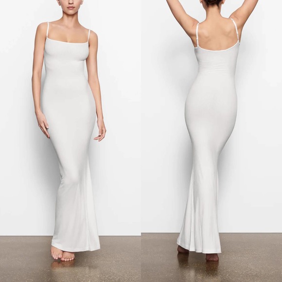SKIMS Dresses Nwt Skims Soft Lounge Long Slip Maxi Dress In Marble